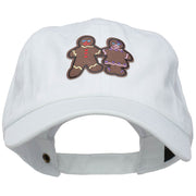 Christmas Gingerbread Man Patched Washed Cap