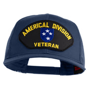Americal Division Veteran Patched Solid Cotton Twill Mesh Prostyle Cap - Navy OSFM