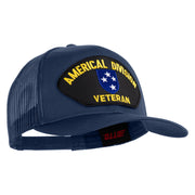 Americal Division Veteran Patched Solid Cotton Twill Mesh Prostyle Cap - Navy OSFM