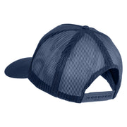 Gulf War Veteran USAF Blue Patched Solid Cotton Twill 5 panel Mesh Back Cap - Navy OSFM