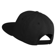 Polka Dots Mushrooms Iron On Patched 6 Panel High Profile Structured Snapback - Black OSFM
