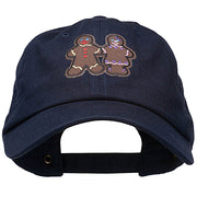 Christmas Gingerbread Man Patched Washed Cap