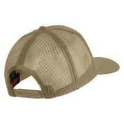 Americal Division Veteran Patched Solid Cotton Twill Mesh Prostyle Cap - Khaki OSFM