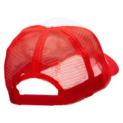 Red Lips Embroidered Patched Cotton Trucker Cap