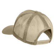 USS Tennessee BB 43 Blue Patched Solid Cotton Twill 5 panel Mesh Back Cap - Khaki OSFM