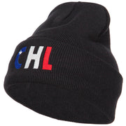 Chile CHL Flag Embroidered Long Beanie