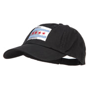 Chicago Flag Embroidered Low Cap