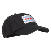 Chicago Flag Embroidered Low Cap