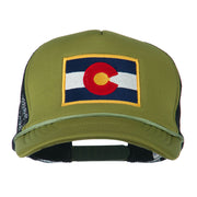 Colorado Flag Embroidered Foam Mesh Cap