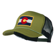 Colorado Flag Embroidered Foam Mesh Cap