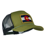 Colorado Flag Embroidered Foam Mesh Cap