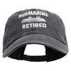 U.S. Submarine Retired Embroidered Unstructured Pigment Dyed Cotton Cap - Black OSFM