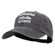 U.S. Submarine Retired Embroidered Unstructured Pigment Dyed Cotton Cap - Black OSFM