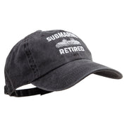 U.S. Submarine Retired Embroidered Unstructured Pigment Dyed Cotton Cap - Black OSFM