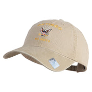 Retired US Navy Embroidered Washed Cotton Twill Brass Buckle Cap - Khaki OSFM