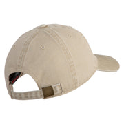Retired US Navy Embroidered Washed Cotton Twill Brass Buckle Cap - Khaki OSFM