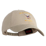 Retired US Navy Embroidered Washed Cotton Twill Brass Buckle Cap - Khaki OSFM