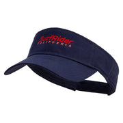 SurfRider California Embroidered Cotton Twill Sun Visor - Navy OSFM