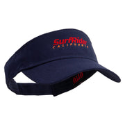 SurfRider California Embroidered Cotton Twill Sun Visor - Navy OSFM