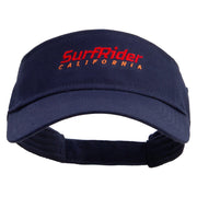 SurfRider California Embroidered Cotton Twill Sun Visor - Navy OSFM