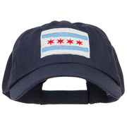 Chicago Flag Embroidered Low Cap