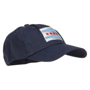 Chicago Flag Embroidered Low Cap