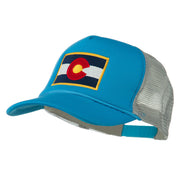 Colorado Flag Embroidered Foam Mesh Cap