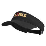 Gobble Chicken Embroidered Pro Style Cotton Twill Washed Visor - Black OSFM