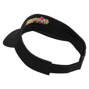 Gobble Chicken Embroidered Pro Style Cotton Twill Washed Visor - Black OSFM