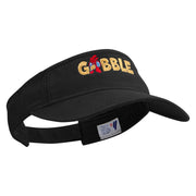 Gobble Chicken Embroidered Pro Style Cotton Twill Washed Visor - Black OSFM