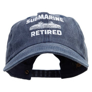 U.S. Submarine Retired Embroidered Unstructured Pigment Dyed Cotton Cap - Navy OSFM