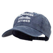 U.S. Submarine Retired Embroidered Unstructured Pigment Dyed Cotton Cap - Navy OSFM