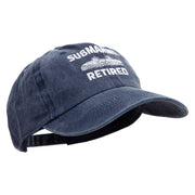 U.S. Submarine Retired Embroidered Unstructured Pigment Dyed Cotton Cap - Navy OSFM