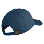 Retired US Navy Embroidered Washed Cotton Twill Brass Buckle Cap - Navy OSFM