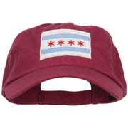 Chicago Flag Embroidered Low Cap