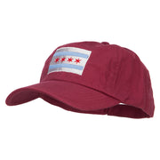 Chicago Flag Embroidered Low Cap