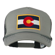 Colorado Flag Embroidered Foam Mesh Cap