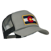 Colorado Flag Embroidered Foam Mesh Cap