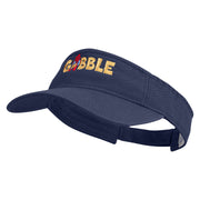 Gobble Chicken Embroidered Pro Style Cotton Twill Washed Visor - Navy OSFM