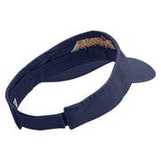 Gobble Chicken Embroidered Pro Style Cotton Twill Washed Visor - Navy OSFM