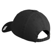 Retired US Navy Embroidered Washed Cotton Twill Brass Buckle Cap - Black OSFM