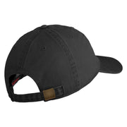 Retired US Navy Embroidered Washed Cotton Twill Brass Buckle Cap - Black OSFM