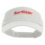 SurfRider California Embroidered Cotton Twill Sun Visor - White OSFM