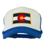 Colorado Flag Embroidered Foam Mesh Cap