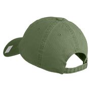 Retired US Navy Embroidered Washed Cotton Twill Brass Buckle Cap - Olive OSFM