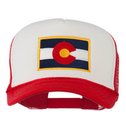 Colorado Flag Embroidered Foam Mesh Cap