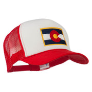 Colorado Flag Embroidered Foam Mesh Cap