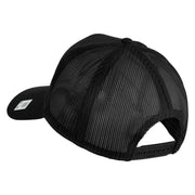 US Marine Corps Retired Patched Solid Cotton Twill Mesh Cap - Black OSFM