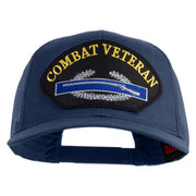 Combat Veteran Patched Solid Cotton Twill Mesh Prostyle Cap - Navy OSFM