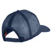 USS America CV 66 Blue Patched Solid Cotton Twill 5 panel Mesh Back Cap - Navy OSFM